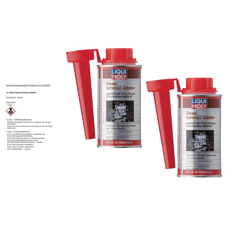 2x 150ml LIQUI MOLY DIESEL SCHMIER-ADDITIV KRAFTSTOFF ZUSATZ VERSCHLEISS SCHUTZ von Liqui Moly