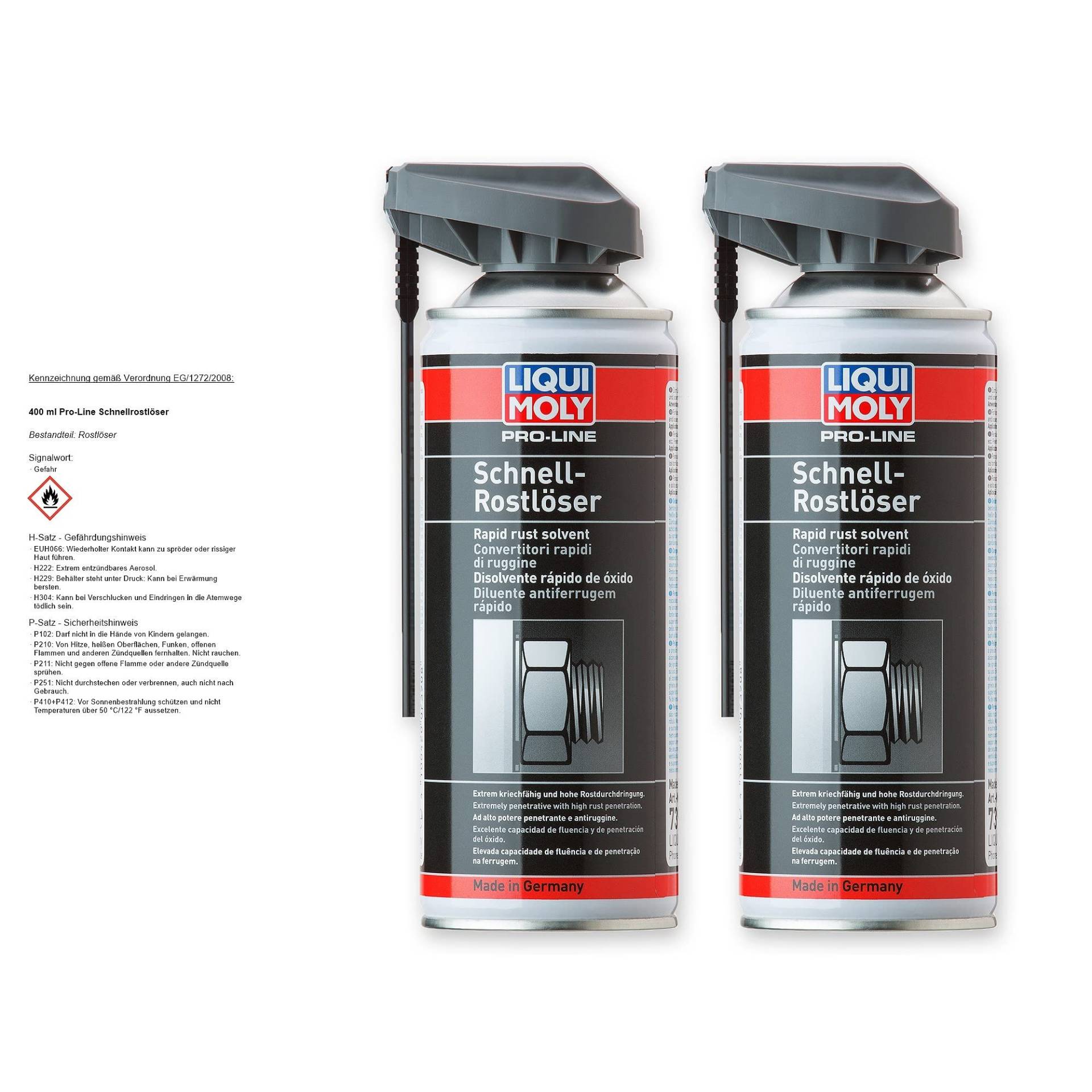 2x LIQUI MOLY 7390 Pro-Line Schnell-Rostlöser Spray Rust Remo von Liqui Moly