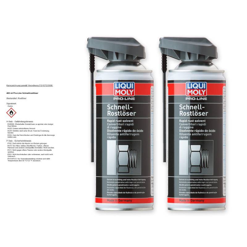 2x LIQUI MOLY 7390 Pro-Line Schnell-Rostlöser Spray Rust Remo von Liqui Moly
