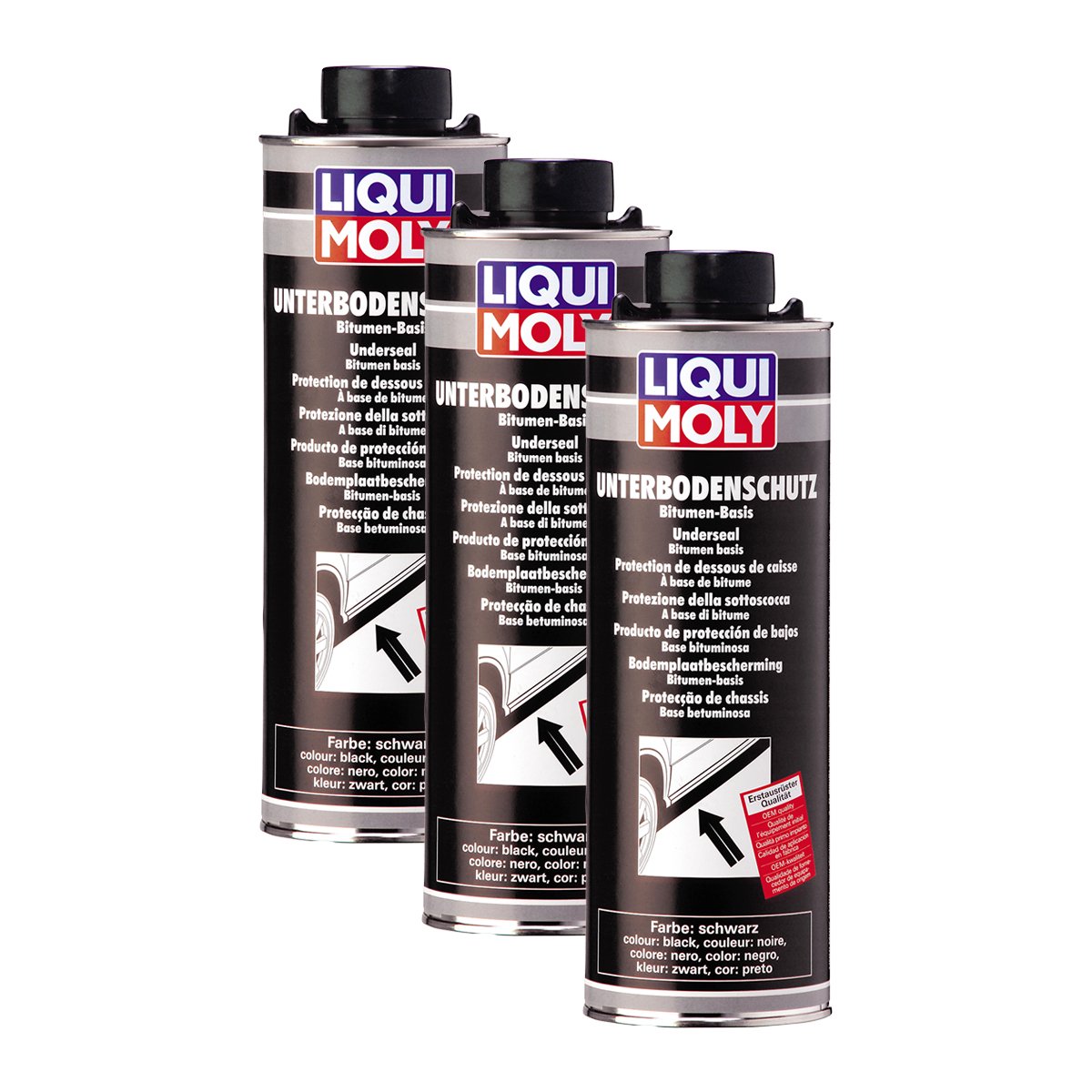 3X LIQUI Moly 6112 Unterbodenschutz Bitumen schwarz Dose Unterboden-Schutz 1L 3X LIQUI Moly 6112 Unterbodenschutz Bitumen schwarz Dose Unterboden-Schutz 1L von Liqui Moly