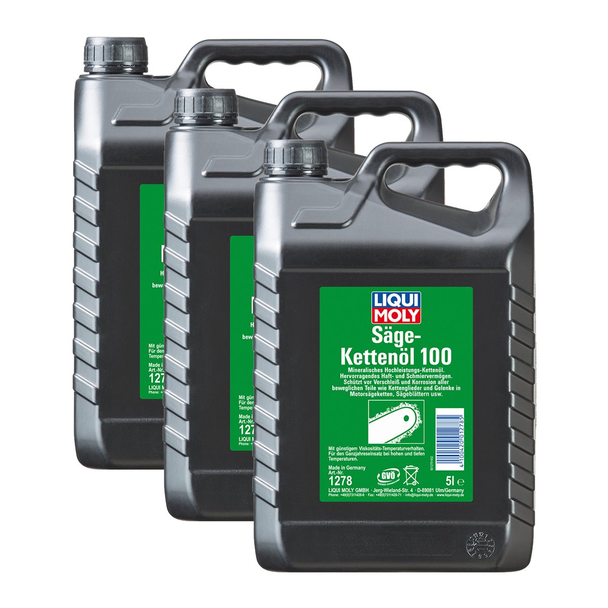 3x LIQUI MOLY 1278 Säge-Kettenöl 100 Motor Säge Ketten Öl 5L 3x LIQUI MOLY 1278 Säge-Kettenöl 100 Motor Säge Ketten Öl 5L von Liqui Moly