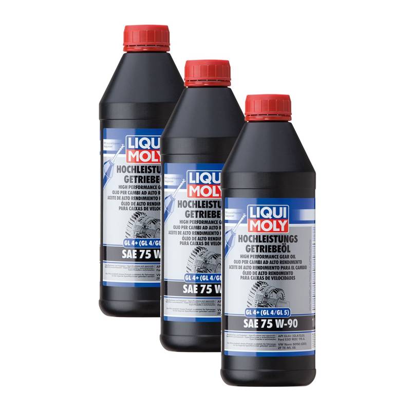 3x LIQUI MOLY 4434 Hochleistungs-Getriebeöl (GL4+) SAE 75W-90 von Liqui Moly
