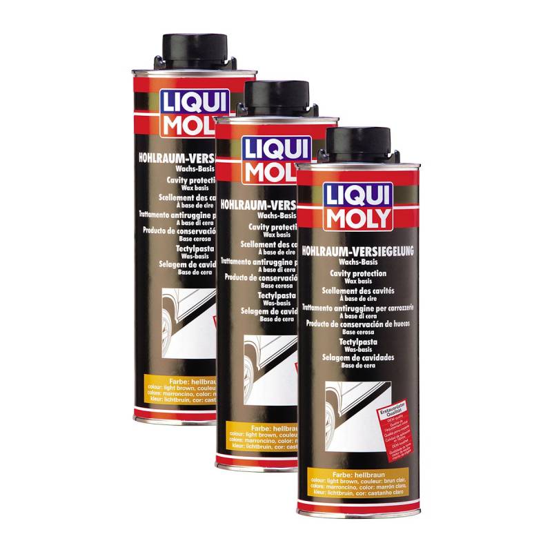 3x LIQUI MOLY 6108 Hohlraum-Versiegelung hellbraun 1L von Liqui Moly