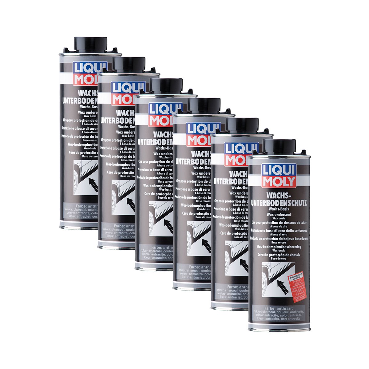 6X LIQUI Moly 6102 Wachs Unterbodenschutz anthrazit schwarz Pflege Schutz 1L von LIQUI-MOLY_bundle