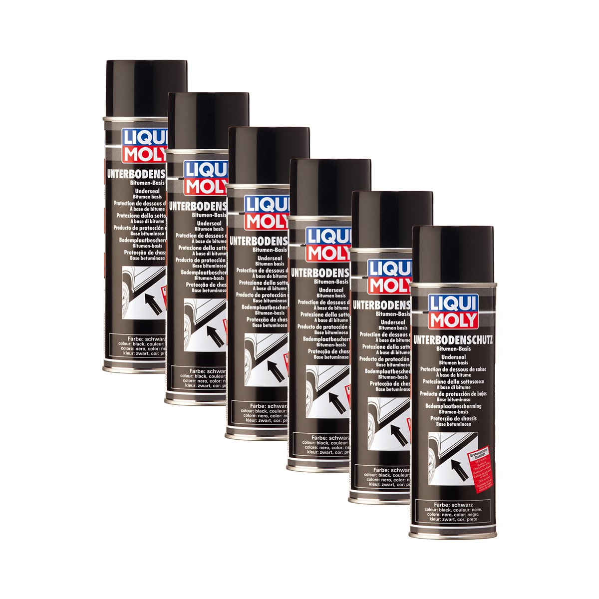 6X LIQUI Moly 6111 Unterbodenschutz Bitumen schwarz Spray Unterboden-Schutz 500m von LIQUI-MOLY_bundle