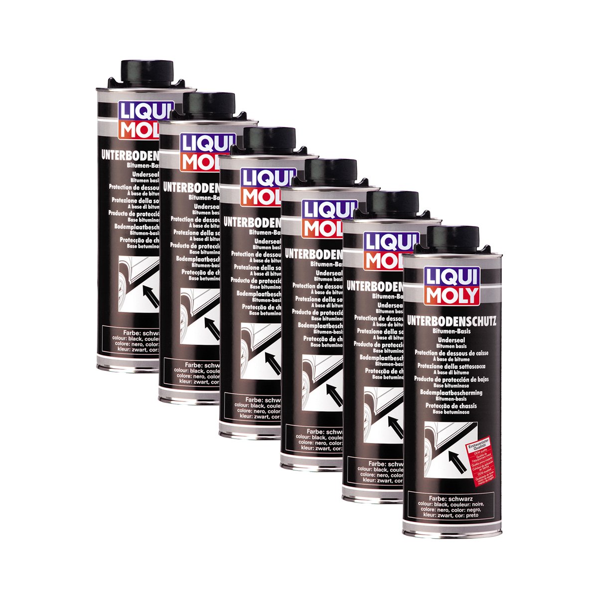 6X LIQUI Moly 6112 Unterbodenschutz Bitumen schwarz Dose Unterboden-Schutz 1L 6X LIQUI Moly 6112 Unterbodenschutz Bitumen schwarz Dose Unterboden-Schutz 1L von Liqui Moly