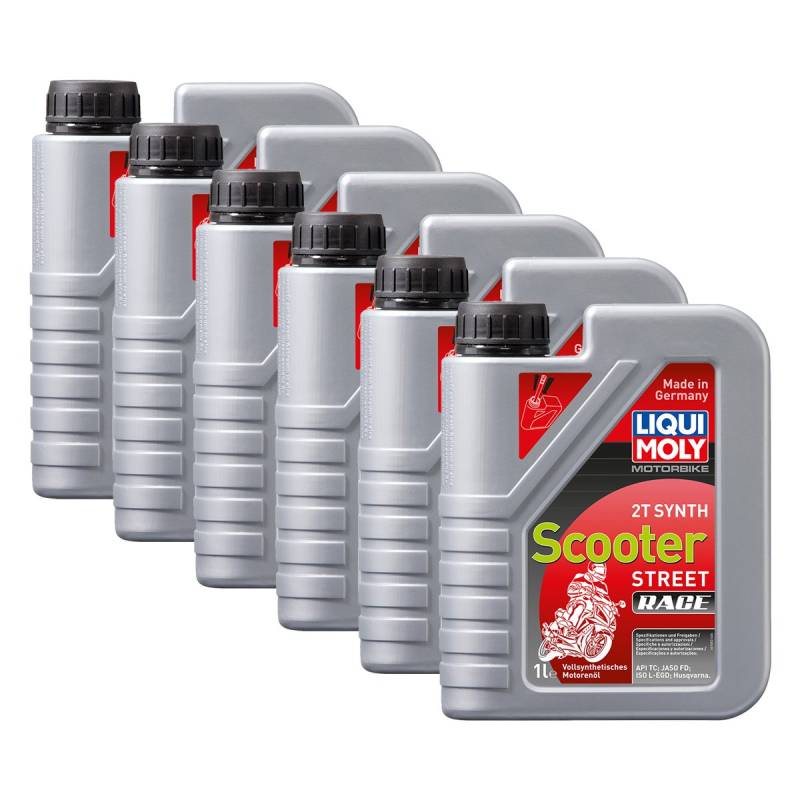 6x LIQUI MOLY 1053 Motorbike 2T Synth Scooter Street Race Motorrad Motoröl 1L von Liqui Moly