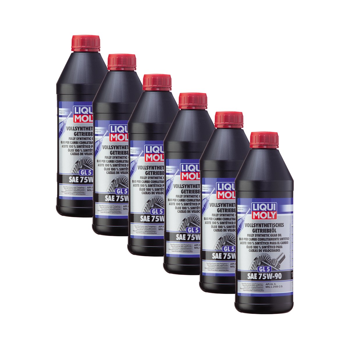 6x LIQUI MOLY 1414 Vollsynthetisches Getriebeöl (GL5) SAE 75W-90 1L von LIQUI-MOLY_bundle