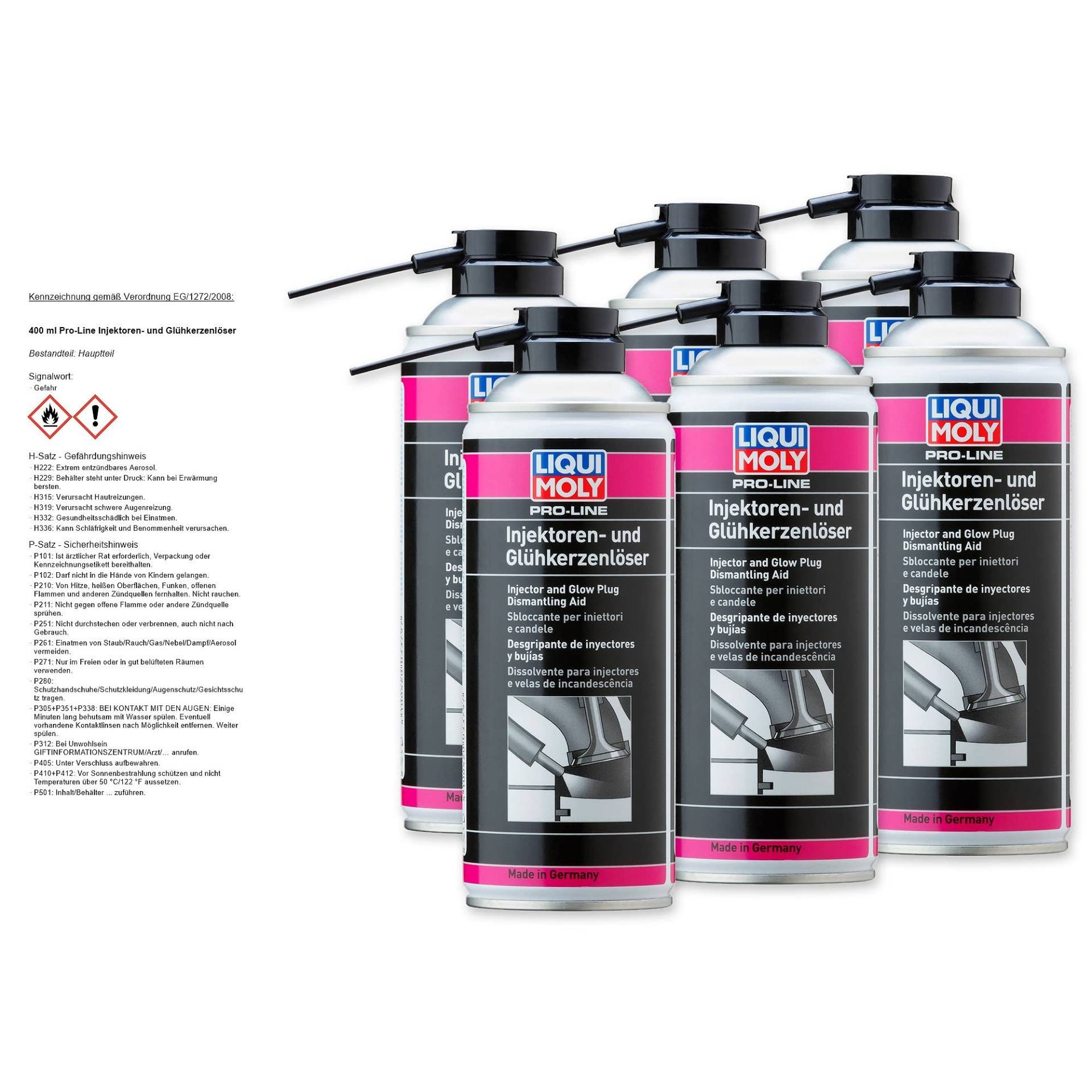 6x LIQUI MOLY 3379 Pro-Line Injektorenlöser Lösemittel Glühkerzen Zündkerzen 6x LIQUI MOLY 3379 Pro-Line Injektorenlöser Lösemittel Glühkerzen Zündkerzen von Liqui Moly