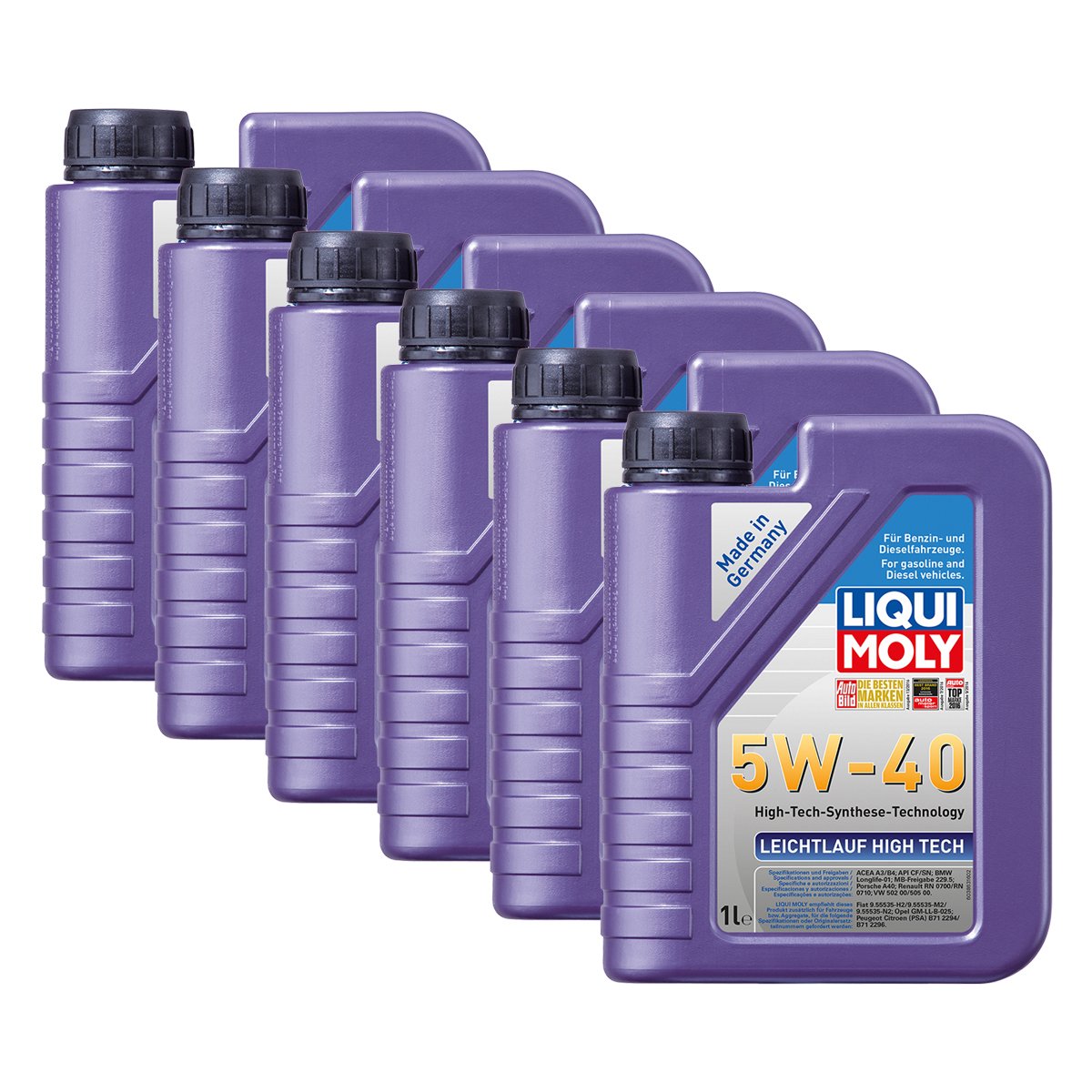 6x LIQUI MOLY 3863 Leichtlauf High Tech 5W-40 von LIQUI-MOLY_bundle