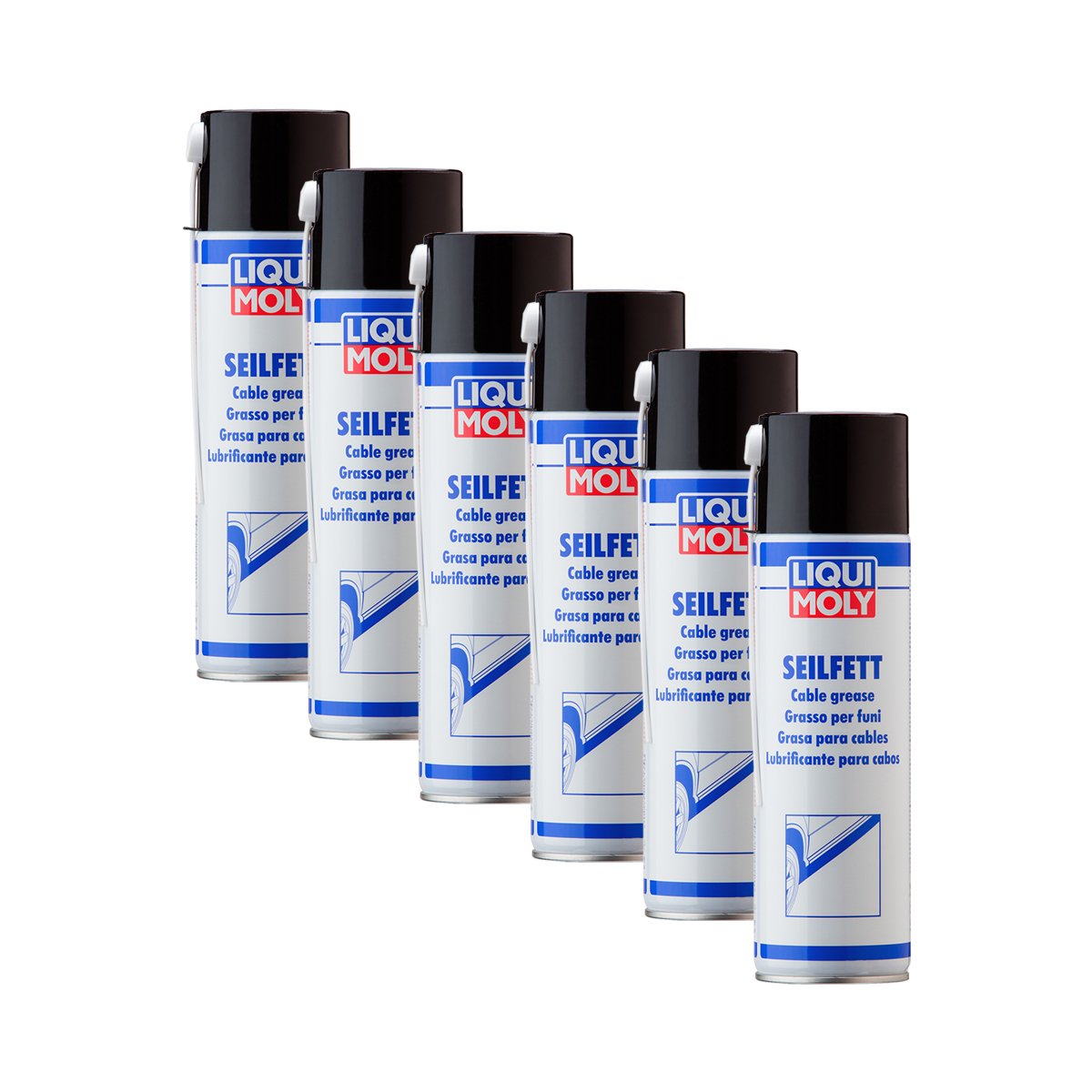 6x LIQUI MOLY 6135 Seilfett Spray Hohlraumversiegelung Dose Aerosol 500ml von LIQUI-MOLY