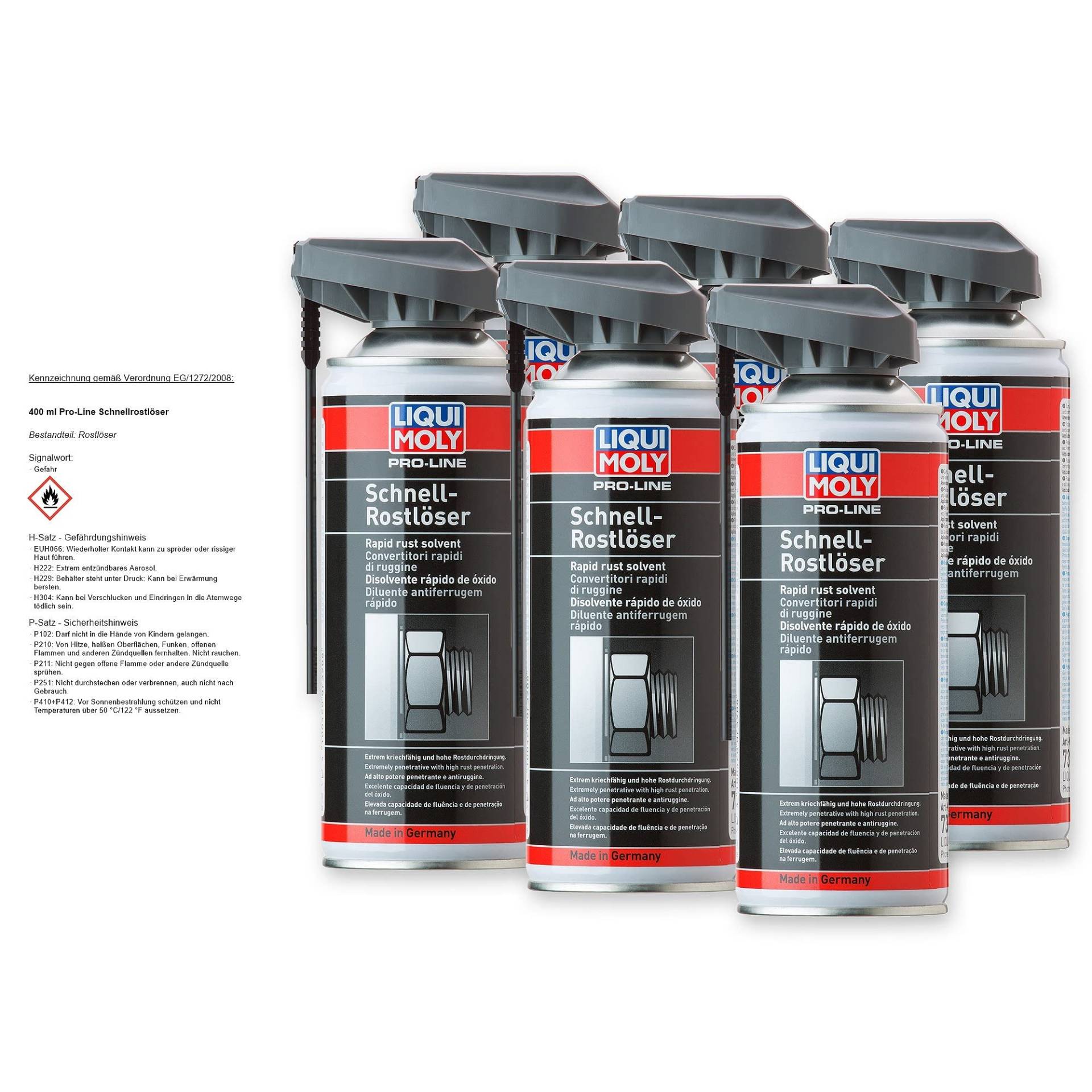 6x LIQUI MOLY 7390 Pro-Line Schnell-Rostlöser Spray Rust Remover 400 6x LIQUI MOLY 7390 Pro-Line Schnell-Rostlöser Spray Rust Remover 400 von Liqui Moly