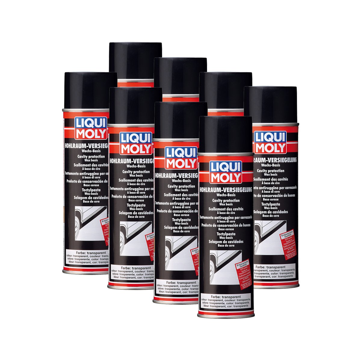 8x LIQUI MOLY 6115 Hohlraum-Versiegelung transparent (Spray) 500ml von Liqui Moly