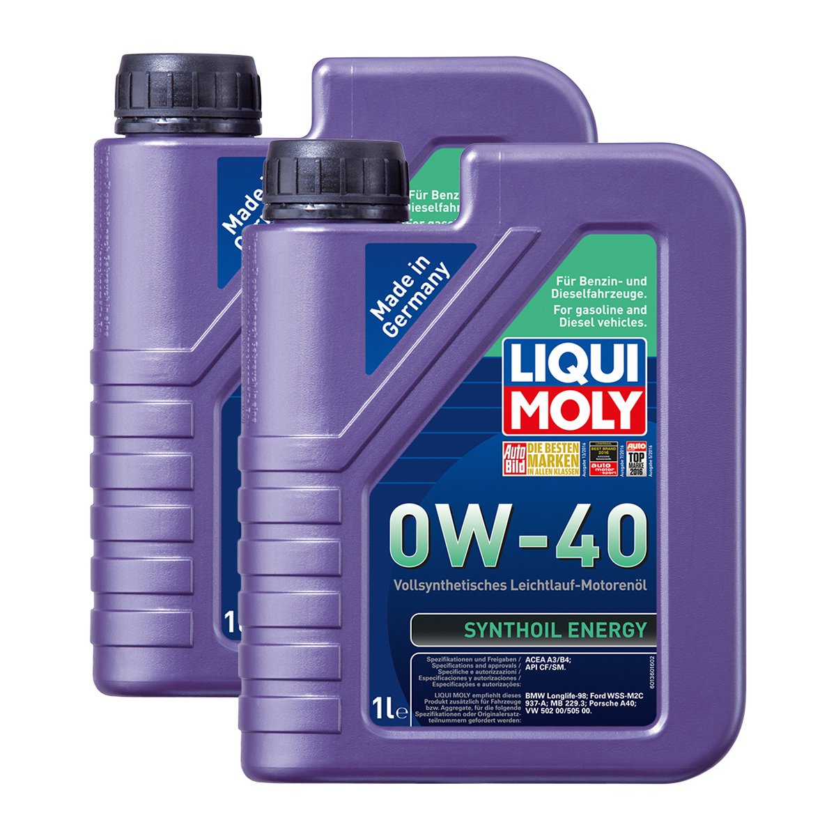 2x LIQUI MOLY 1360 Synthoil Energy 0W-40 Motoröl Vollsynthetisch 1L 2x LIQUI MOLY 1360 Synthoil Energy 0W-40 Motoröl Vollsynthetisch 1L von Liqui Moly