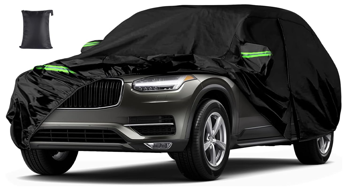 Autoabdeckung Wasserdicht Ersatz für 2002-2023 Volvo XC90, 300D Auto Vollgarage Autoplane Autohülle, Allwetter Autoabdeckungen mit Reißverschluss für Schnee Regen Staub Hagel Schutz (Volvo XC90) von LIROPAU