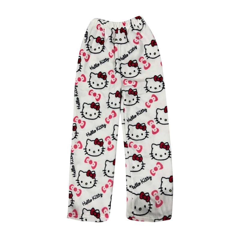 Hosen Herbst Winter Pyjamas Anime Bequeme Pyjamas Hosen Lang Schlafanzug Damen Bequeme Winter Kuschelhose Cute Hose Warmes Geschenk für sie,B-3-L von LISHAOWUDI