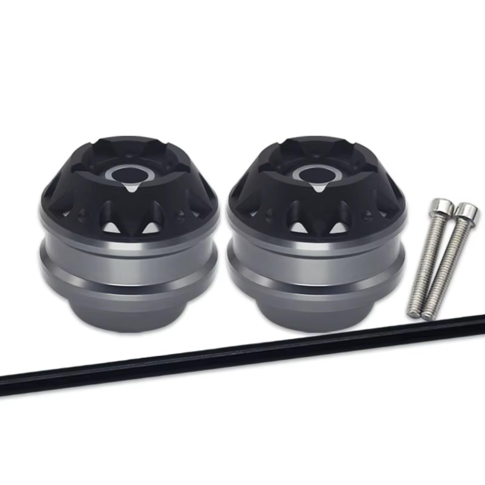 Gabel Achsgleiter Motorrad Kompatibel Mit Ducati Für Monster 795 2012–2014 Für 796 2010–2016 Für 797 2017–2021 Teile Vorne Hinten Radkappe Motorrad Gabel Achse Sliders Crash Pad(Metallic,Front) von LISROEU