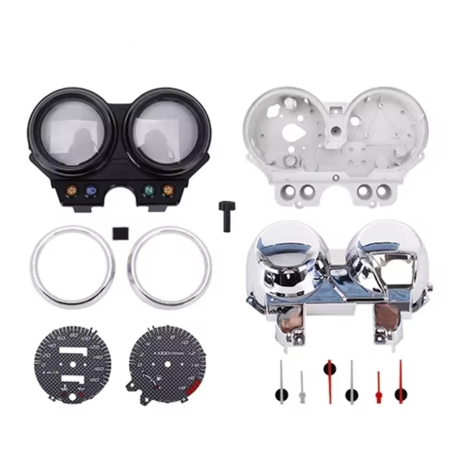 LISROEU Armaturenbrett Für Hornet Für CB250 Für Hornet250 2000 2001 2002 2003 2004 2005 Motorrad Instrument Montage LCD Computergeschwindigkeitsmesser Grüne Tachometer Teile(Set Shell) von LISROEU