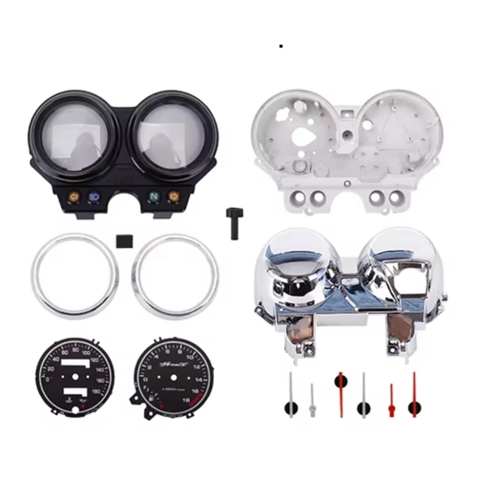 LISROEU Armaturenbrett Für Hornet Für CB250 Für Hornet250 2006 2007 2008 Motorrad Instrument Montage LCD Computer Geschwindigkeitsmesser Grüne Tachometer Teile Zubehör(Set Shell) von LISROEU