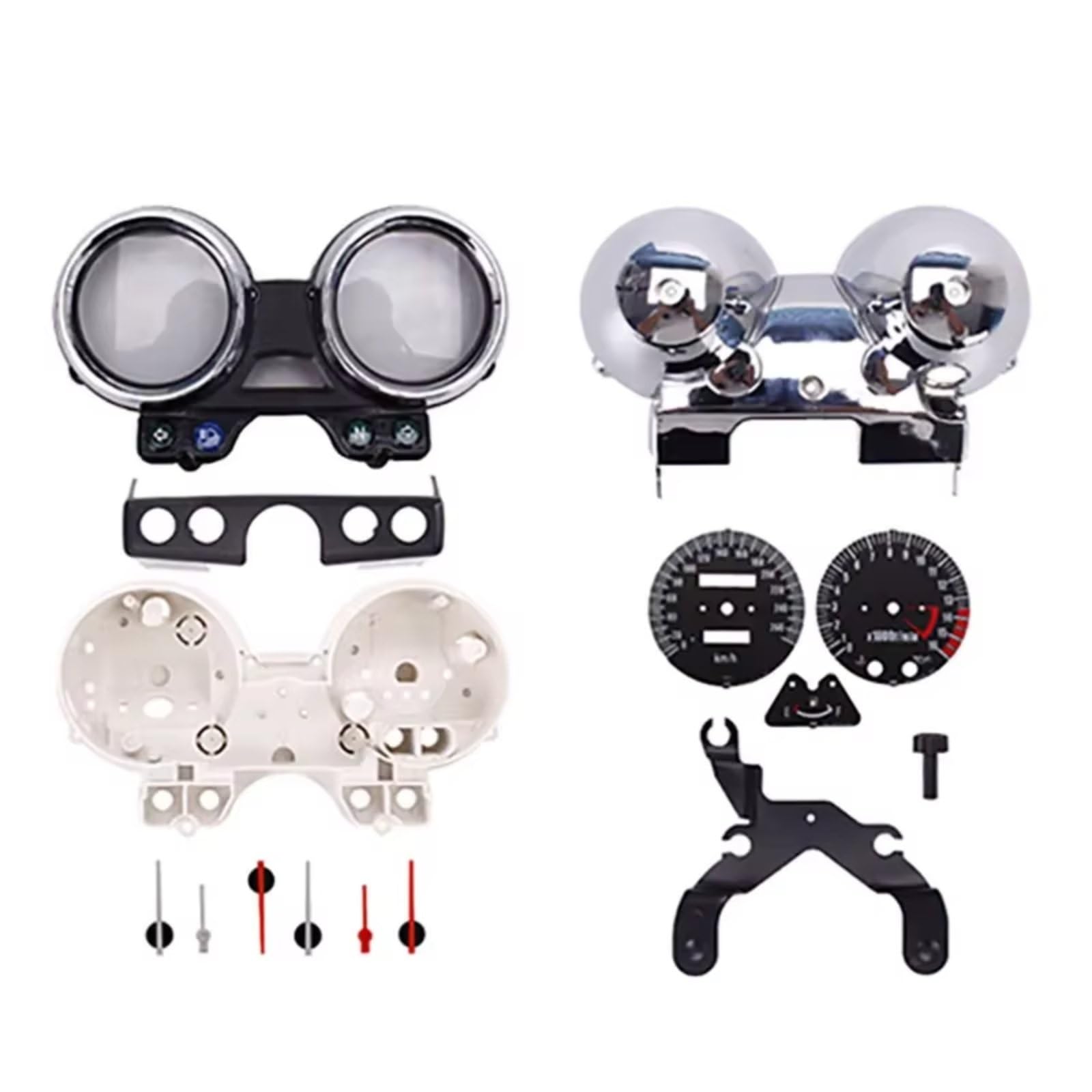 LISROEU Armaturenbrett Für ZR250 Für Balius Für ZRX400 Für ZRX 750 1100 1200 Motorrad Instrument Montage Messgeräte Meter Cluster Tachometer Kilometerzähler Tachometer(260 Suit) von LISROEU