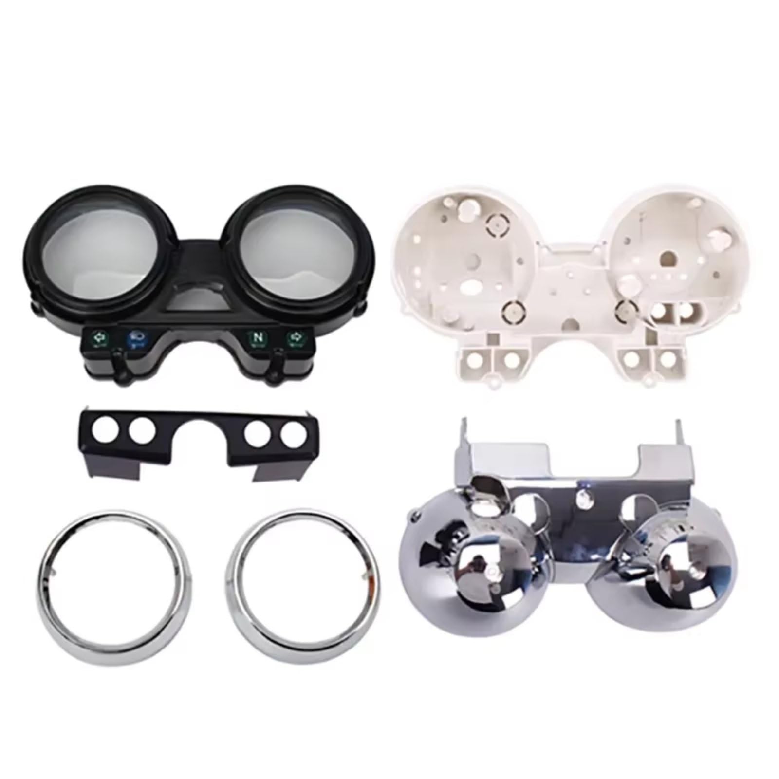 LISROEU Armaturenbrett Für ZR250 Für Balius Für ZRX400 Für ZRX 750 1100 1200 Motorrad Instrument Montage Messgeräte Meter Cluster Tachometer Kilometerzähler Tachometer(Housing Kit) von LISROEU
