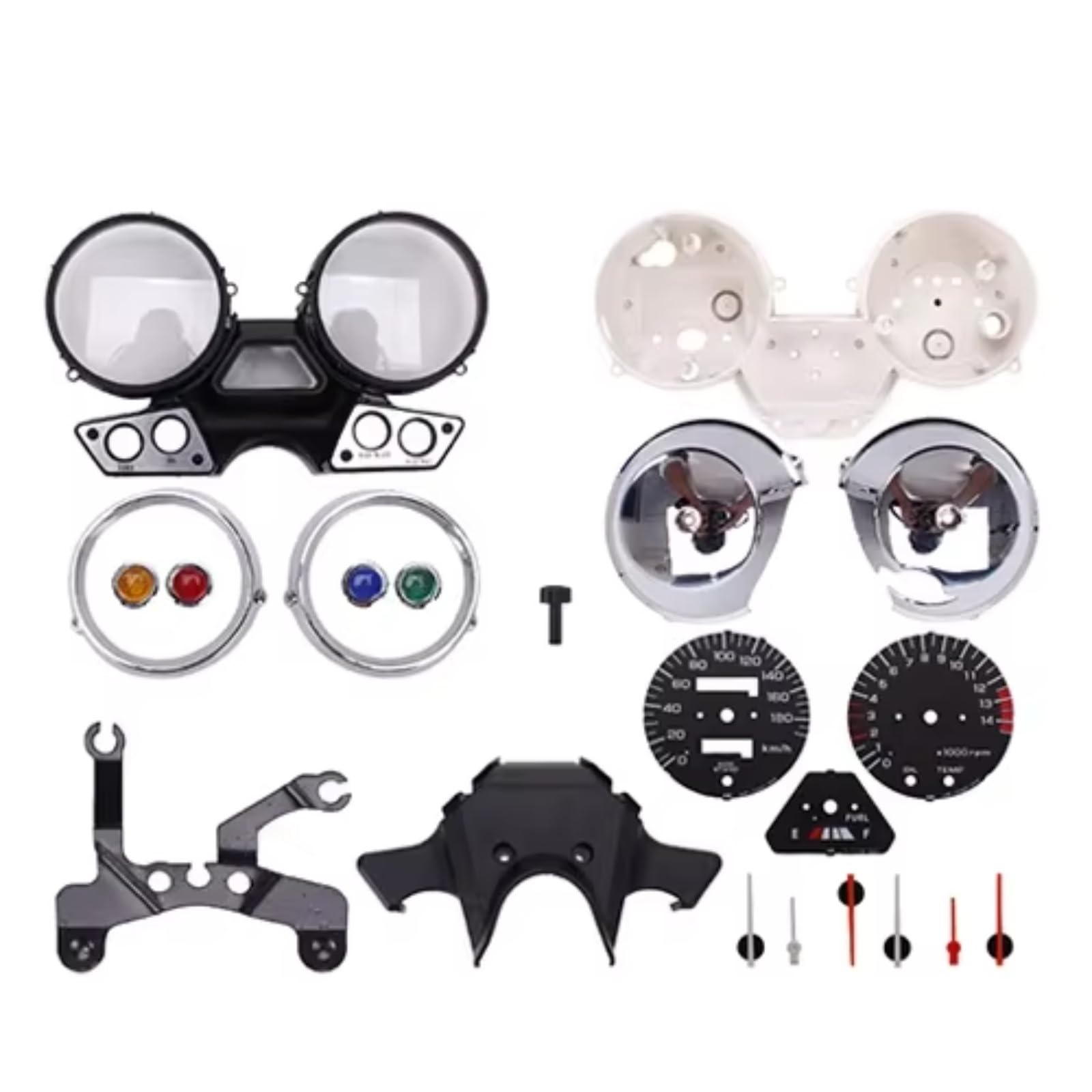 LISROEU Armaturenbrett Kompatibel Mit Yamaha Für XJR400 1992 1993 1994 Motorrad Instrumentenbaugruppe Messgeräte Kombigerät Tachometer Kilometerzähler Drehzahlmesser Teile(Shell Set) von LISROEU