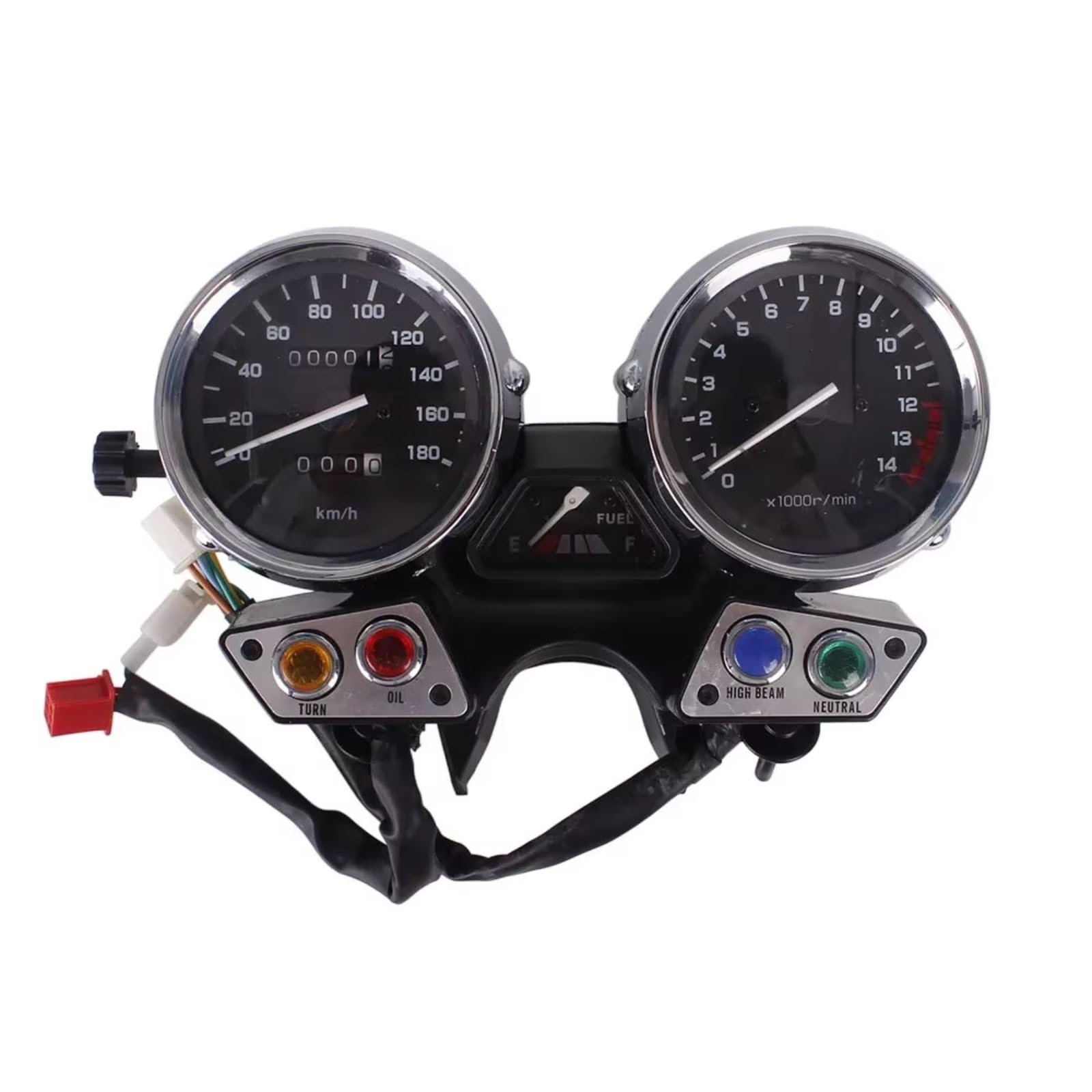 LISROEU Armaturenbrett Kompatibel Mit Yamaha Für XJR400 1992 1993 1994 Motorrad Instrumentenbaugruppe Messgeräte Kombigerät Tachometer Kilometerzähler Drehzahlmesser Teile(Size1) von LISROEU