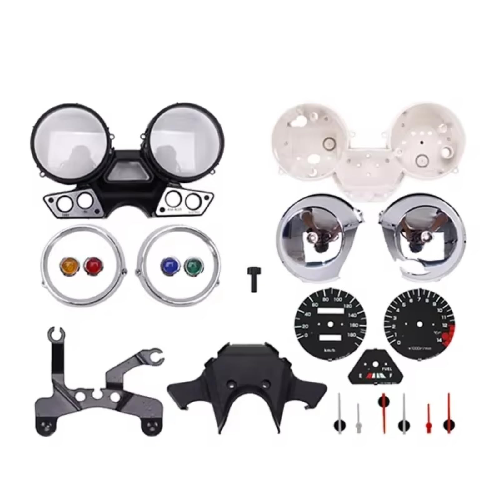 LISROEU Armaturenbrett Kompatibel Mit Yamaha Für XJR400 1995 1996 1997 Motorrad Instrumentenbaugruppe Messgeräte Kombigerät Tachometer Kilometerzähler Drehzahlmesser Teile(Shell Set) von LISROEU