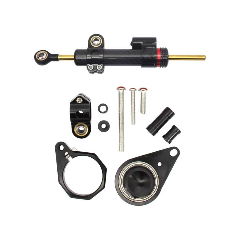 LISROEU Lenkungsstabilisator Kompatibel Avec Suzuki Für GSX-R Für GSXR600 Für GSXR750 2006-2010 Für GSXR1000 2007 2008 Motorrad Stabilisator Lenkung Dämpfer(Black) von LISROEU