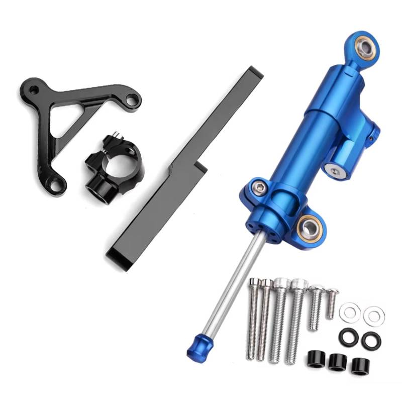 LISROEU Lenkungsstabilisator Kompatibel Mit CB1000R 2008-2016 Motorrad Dämpfer Lenkungsstabilisierungshalterung Universalzubehör Einstellbare Teile(Blue) von LISROEU