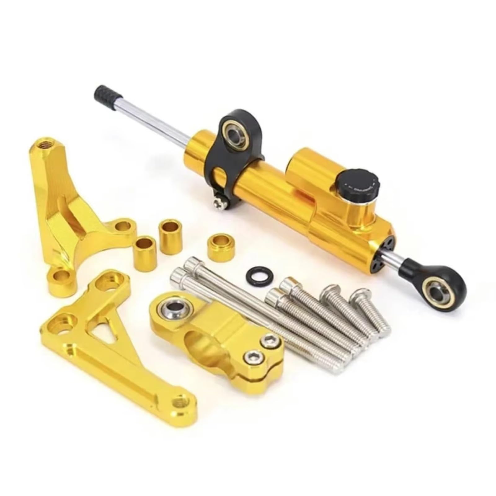 LISROEU Lenkungsstabilisator Kompatibel Mit CB1000R 2018 2019 2020 2021 2022 2023 Motorrad Lenkungsdämpfer Kit Linearer Stoßdämpfer Universalzubehör(Yellow) von LISROEU