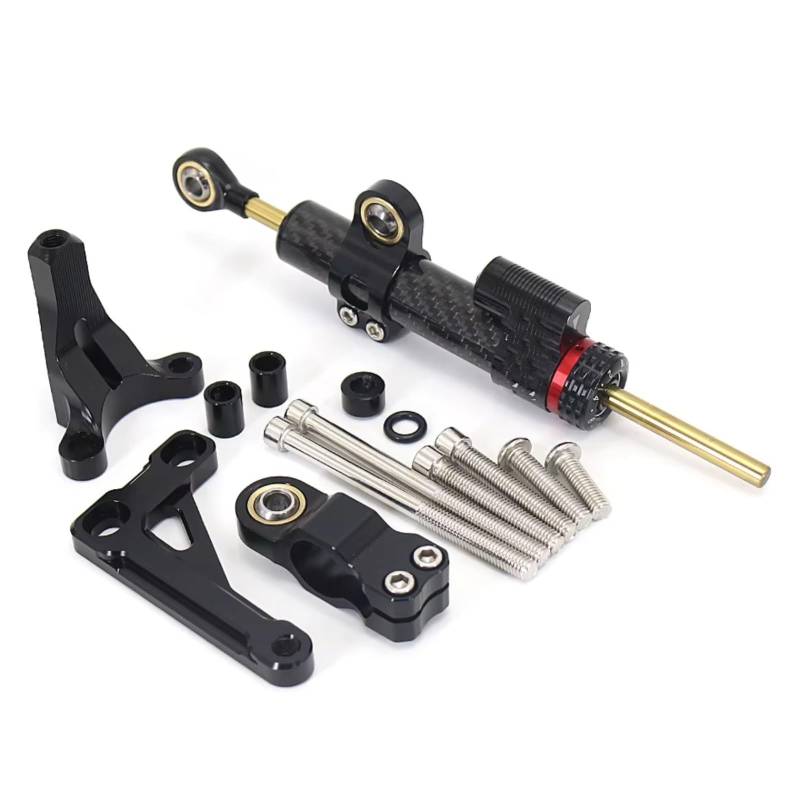 LISROEU Lenkungsstabilisator Kompatibel Mit CB1000R 2018-2023 Motorrad Lenkungsdämpfer Stabilisatorhalterung Kit Teile Verstellbar Universelles Zubehör(Black) von LISROEU