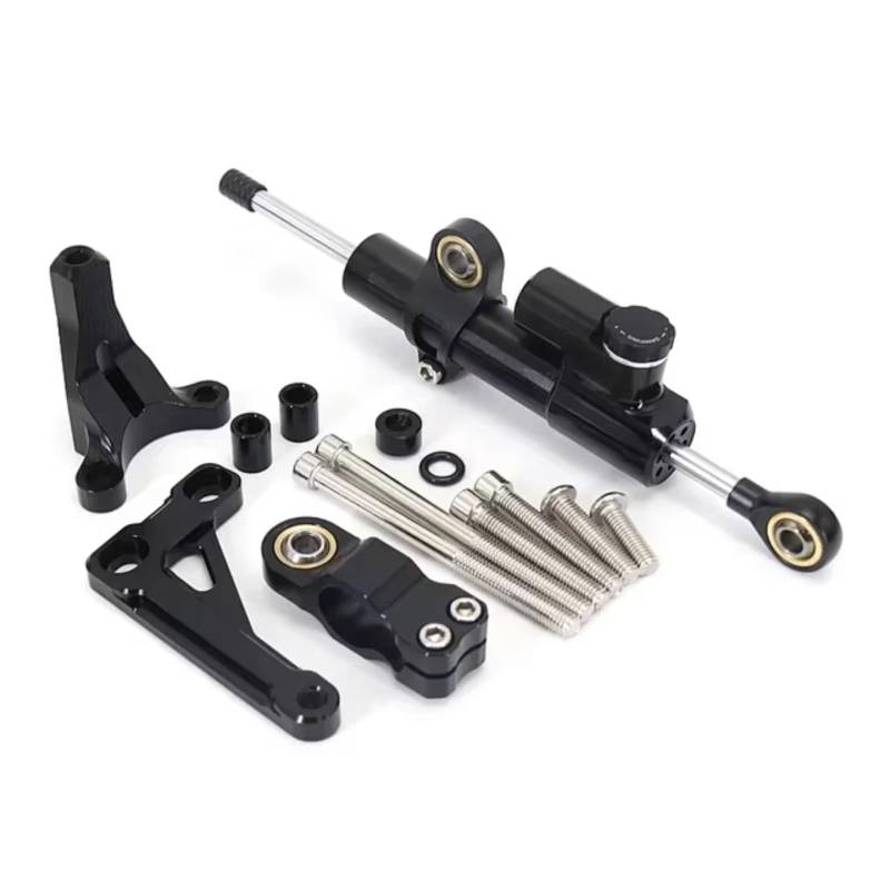 LISROEU Lenkungsstabilisator Kompatibel Mit CB1000R 2018-2023 Motorrad Stabilisator Lenkungsdämpfer Halterungssatz Teile Linearabsorber Universalzubehör(Black) von LISROEU
