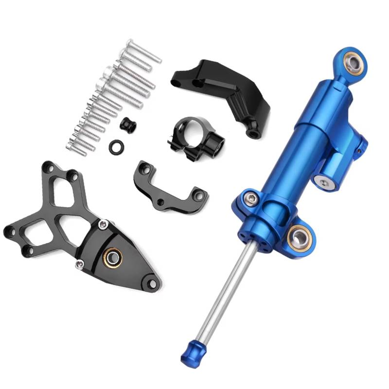 LISROEU Lenkungsstabilisator Kompatibel Mit CBR1000 2008-2014 Motorraddämpfer Lenkstabilisierungshalterung Unterstützung Linearabsorber Universalzubehör(Blue) von LISROEU