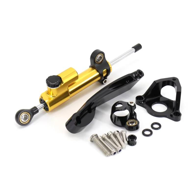 LISROEU Lenkungsstabilisator Kompatibel Mit CBR600RR 2007–2016 2008 2009 2010 2011 2012 Motorrad Lenkungsstabilisierungsdämpferhalterung Halterungsteile Universell(Yellow-Black) von LISROEU
