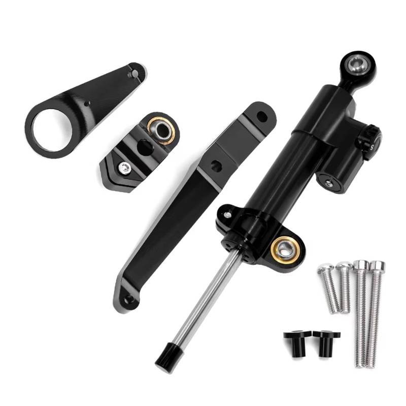 LISROEU Lenkungsstabilisator Kompatibel Mit CBR954RR 2002 Motorraddämpfer Lenkungsstabilisierungshalterung Universalzubehör Einstellbar(Black) von LISROEU