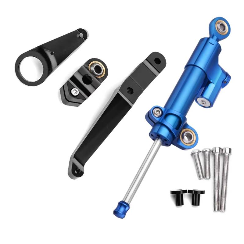 LISROEU Lenkungsstabilisator Kompatibel Mit CBR954RR 2002 Motorraddämpfer Lenkungsstabilisierungshalterung Universalzubehör Einstellbar(Blue) von LISROEU