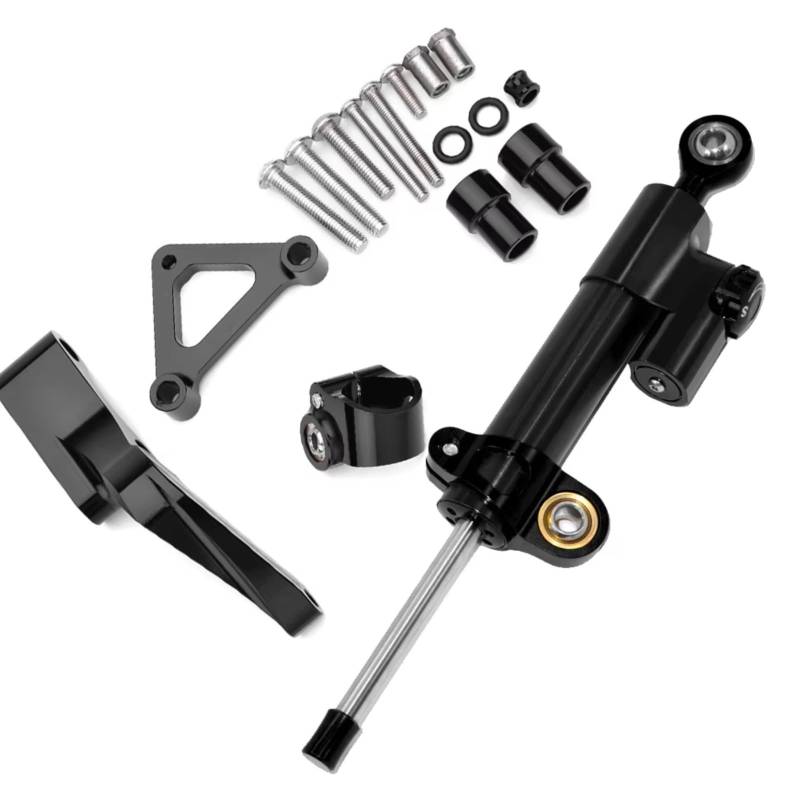 LISROEU Lenkungsstabilisator Kompatibel Mit Ducati Für Monster 696 796 795 Motorrad Dämpfer Lenkungsstabilisierungshalterung Unterstützung Für Lineare Absorber Universelles Zubehör(Black) von LISROEU