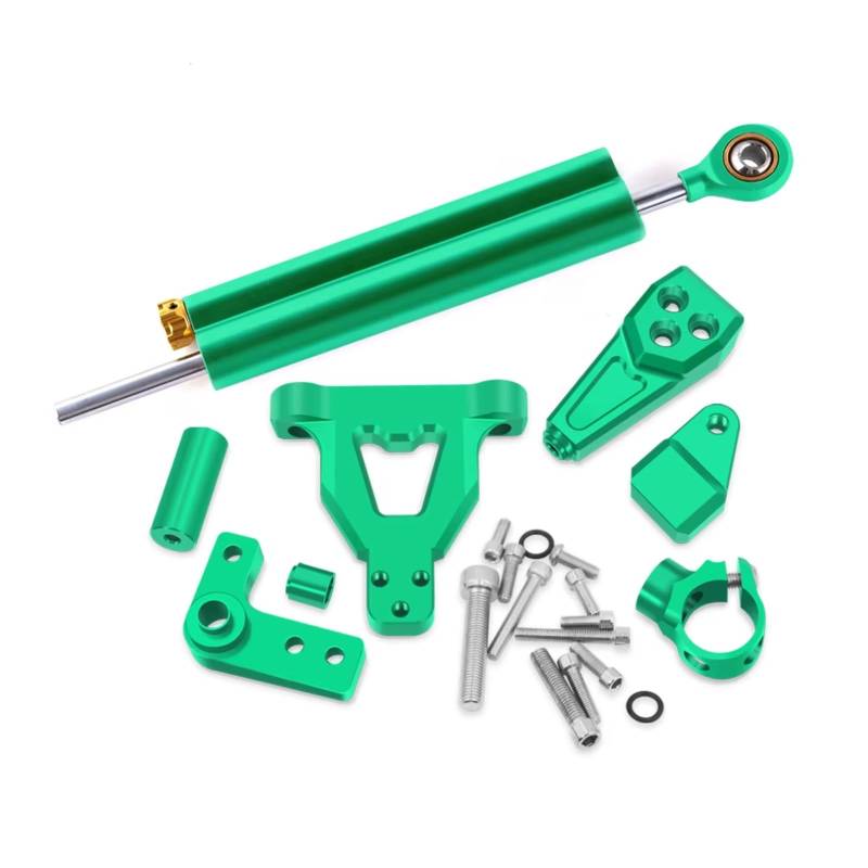 LISROEU Lenkungsstabilisator Kompatibel Mit Ninja 1000SX Für Z1000SX Motorrad Lenkungsdämpferstabilisator Universeller Linearer Stoßdämpfer Einstellbares Universalzubehör(Green) von LISROEU
