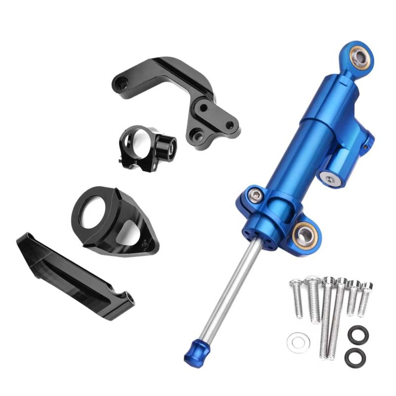 LISROEU Lenkungsstabilisator Kompatibel Mit Suzuki Für GSXR1000 2009–2015 Motorrad Dämpfer Lenkung Stabilisieren Montagehalterung Halterung Unterstützung Zubehör(Blue) von LISROEU