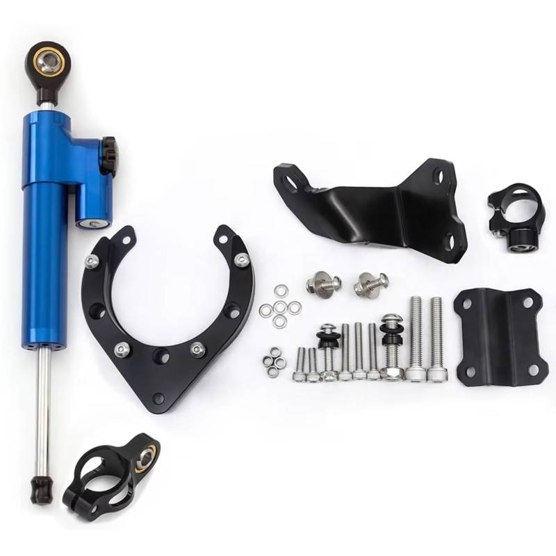 LISROEU Lenkungsstabilisator Kompatibel Mit Yamaha Für MT07 Für FZ07 2020–2023 Motorrad Lenkungsdämpfer Stabilisieren Universellen Linearen Stoßdämpfer(Blue) von LISROEU