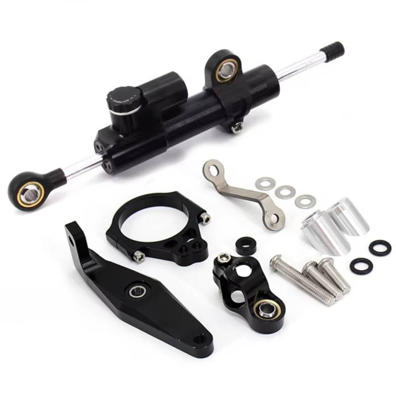 LISROEU Lenkungsstabilisator Kompatibel Mit Yamaha Für MT09 Für SP 2021 2022 2023 Motorrad Lenkstabilisierungsdämpfer Lenkerstabilisatorhalterung Zubehör(Black) von LISROEU