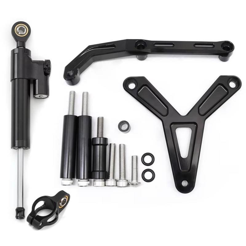 LISROEU Lenkungsstabilisator Kompatibel Mit Yamaha Für Tracer 9 900 Für Tracer 9GT 2021 2022 2023 Unterstützung Der Motorradstabilisator Lenkungsdämpferhalterung Universelles Zubehör(Black) von LISROEU