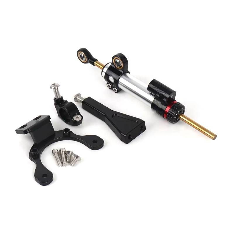 LISROEU Lenkungsstabilisator Kompatibel Mit Z900 2020 2021 2022 2023 2024 Motorrad Lenkungsdämpfer Stabilisierende Dämpferhalterung Montagesatz Einstellbares Universalzubehör(Silver) von LISROEU