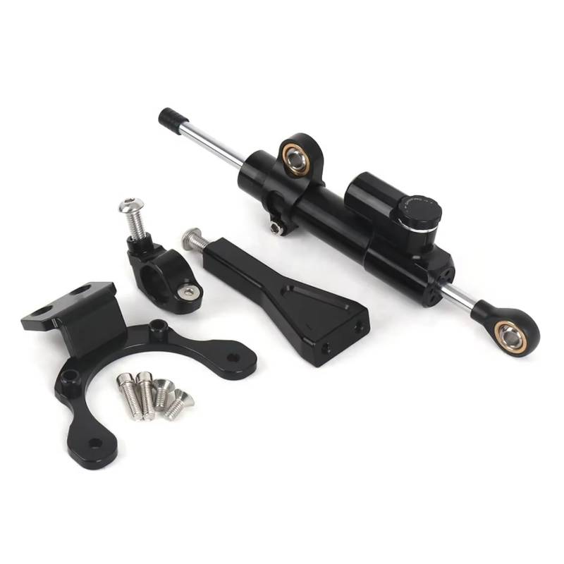 LISROEU Lenkungsstabilisator Kompatibel Mit Z900 2020 2021 2022 2023 2024 Motorrad Lenkungsdämpfer Stabilisierende Dämpferhalterung Unterstützung Montagesatz Teile(Black) von LISROEU