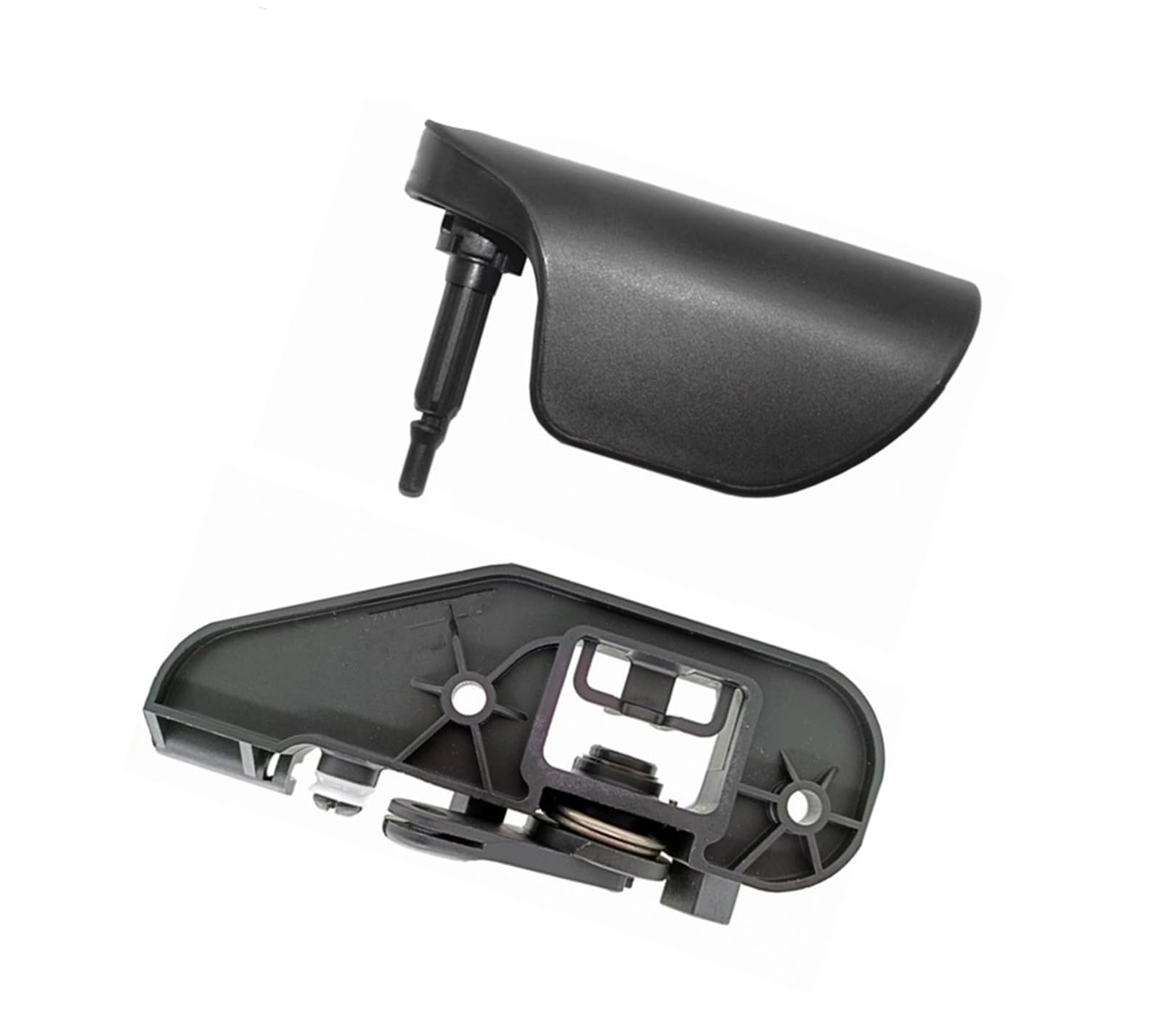 LISROEU Motorhaubenentriegelungs Kompatibel Mit TT Für MK2 2007 2008 2009 2010 2011 2012 2013 2014 Auto-Motorhauben-Entriegelungsgriff-Abdeckungs-Kits OEM: 8J2823533C(A Set) von LISROEU