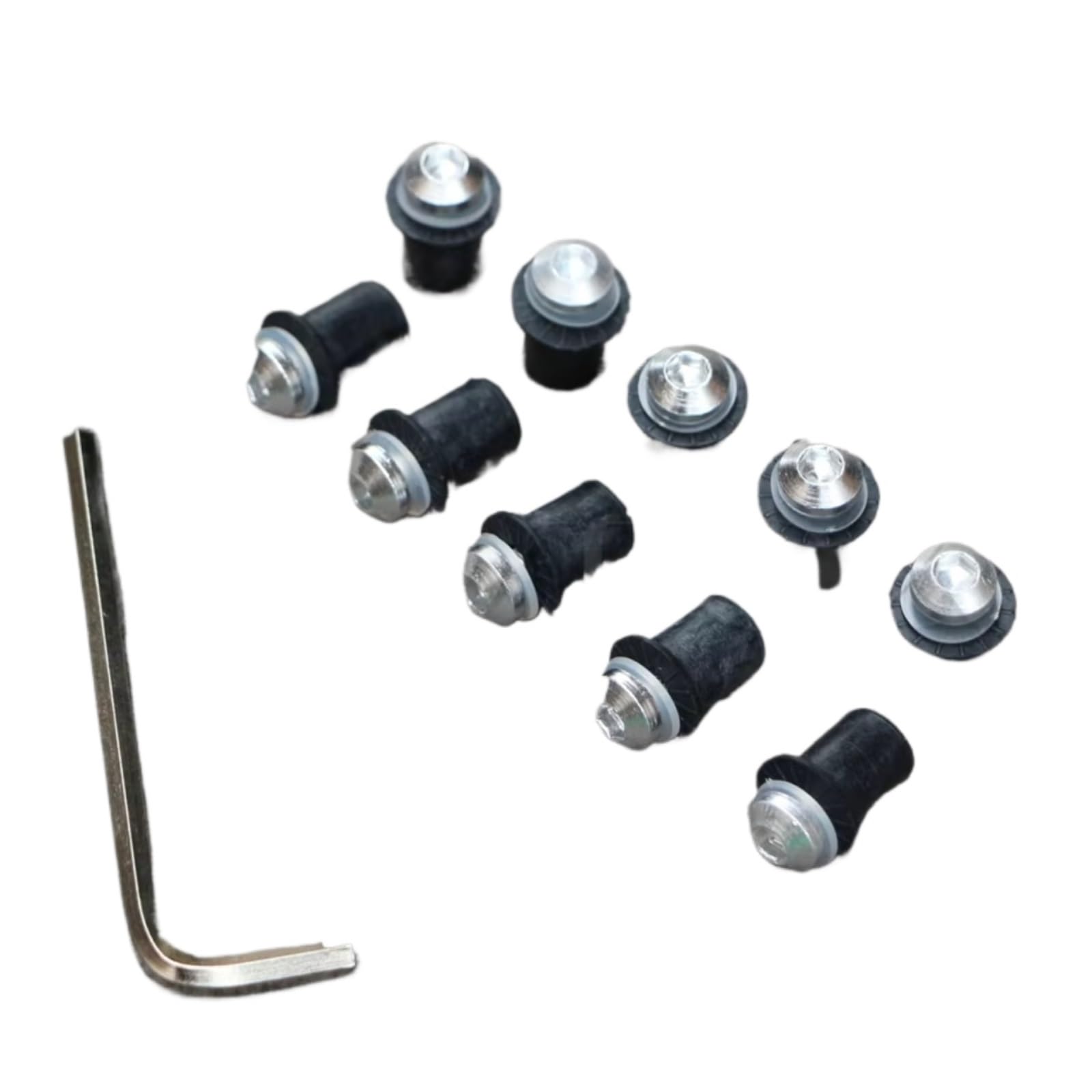 LISROEU Motorrad Schrauben Für CBR600 CBR929 CBR1000 VFR800 NC750 NC700 10 Stücke Für M5 Motorrad Aluminium Verkleidung Windschutzscheibe Bildschirm Mutter Bolzen Schraube Kit Set(Silver) von LISROEU
