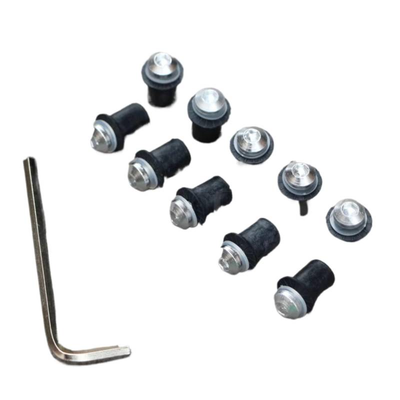 LISROEU Motorrad Schrauben Für CBR600 CBR929 CBR1000 VFR800 NC750 NC700 10 Stücke Für M5 Motorrad Aluminium Verkleidung Windschutzscheibe Bildschirm Mutter Bolzen Schraube Kit Set(Silver) von LISROEU