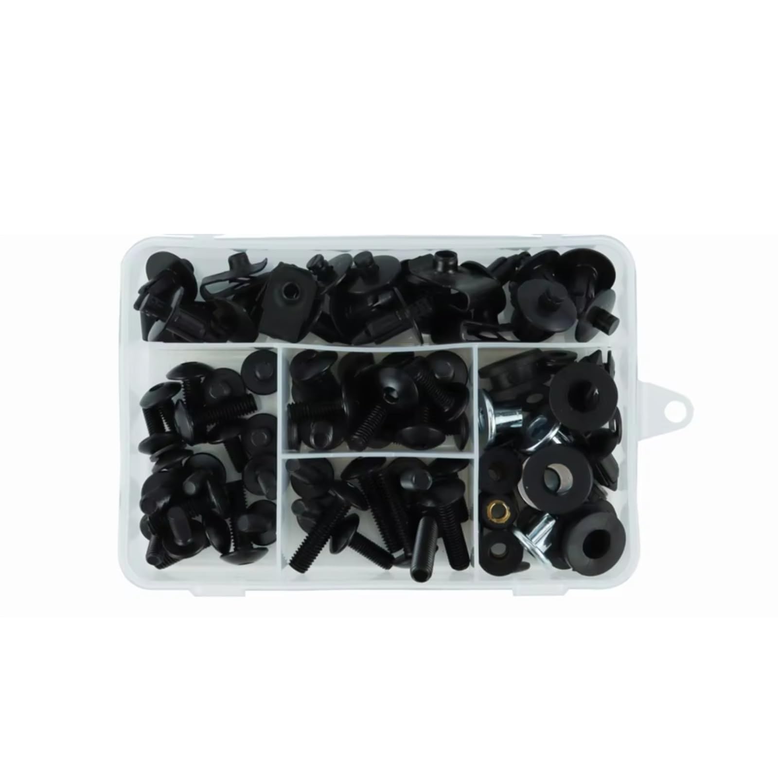 LISROEU Motorrad Schrauben Für Ninja 125 2018 2019 2020 2021 2022 2023 2024 Motorrad Mutter Schrauben Set Schraube Senkkopf Schrauben Motorrad Montage Kits(Black) von LISROEU