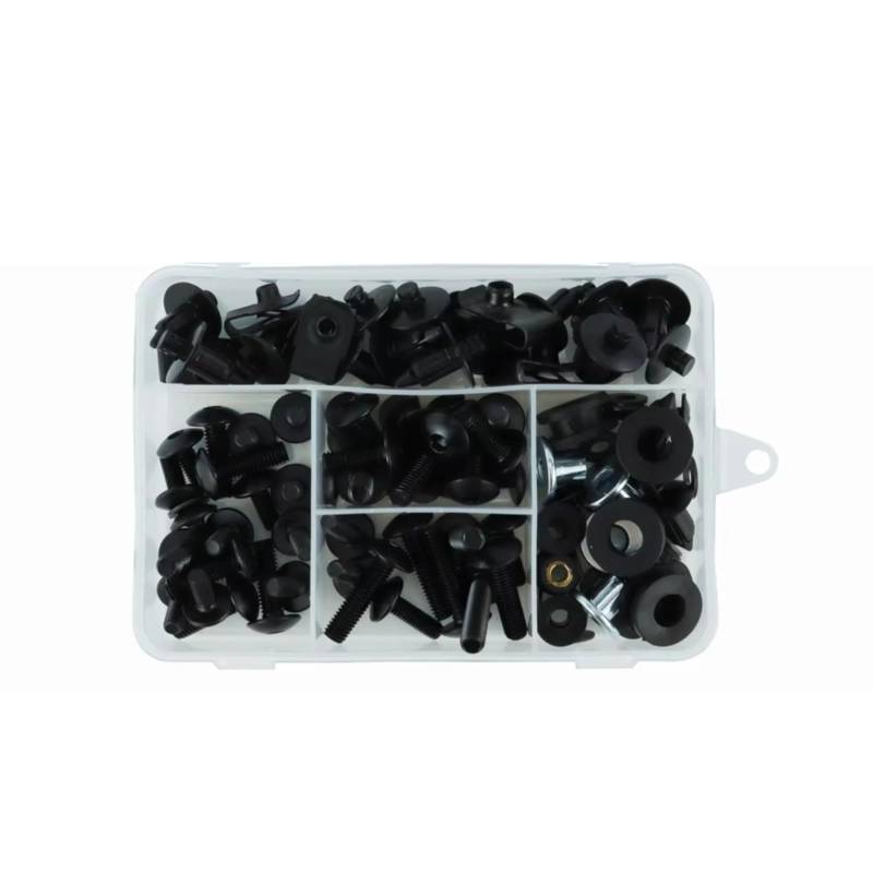 LISROEU Motorrad Schrauben Für Ninja 125 2018 2019 2020 2021 2022 2023 2024 Motorrad Mutter Schrauben Set Schraube Senkkopf Schrauben Motorrad Montage Kits(Black) von LISROEU